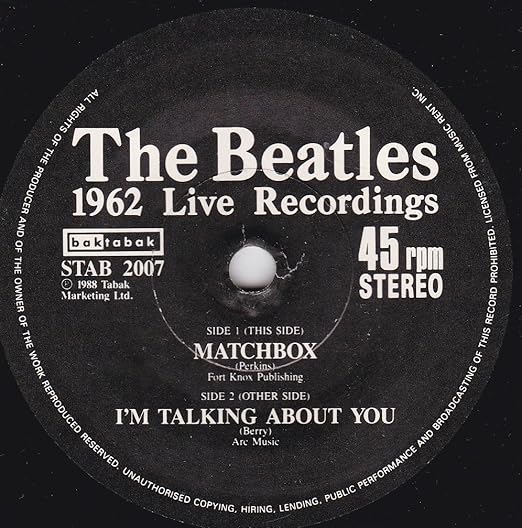 The Beatles Matchbox/I'm Talking About You (NM PS & 45 rpm) Amazon