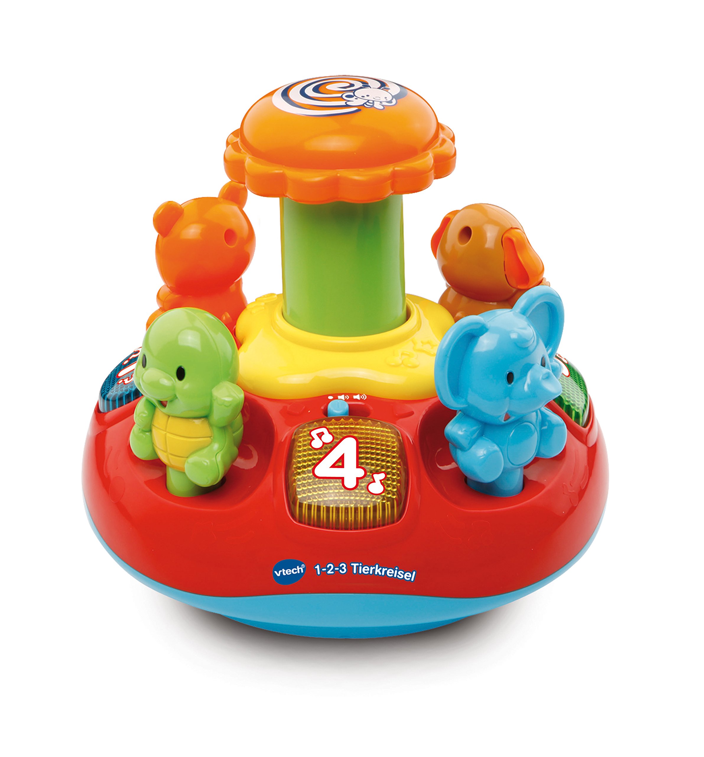 VTech Baby 80-186304 - 1-2-3 Animal Spinning Top, German Language