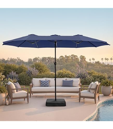 11 foot patio umbrella with solar lights ABCCANOPY Outdoor Solar 3 Tiers Patio Umbrella 9/10/11FT with 32 LED V