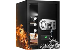 VaultHex Large Safe for Home Office with USB-C Power, Alarm & Digital Lock - 3.0 CuFt Security Cabinet Safe with Motion Light