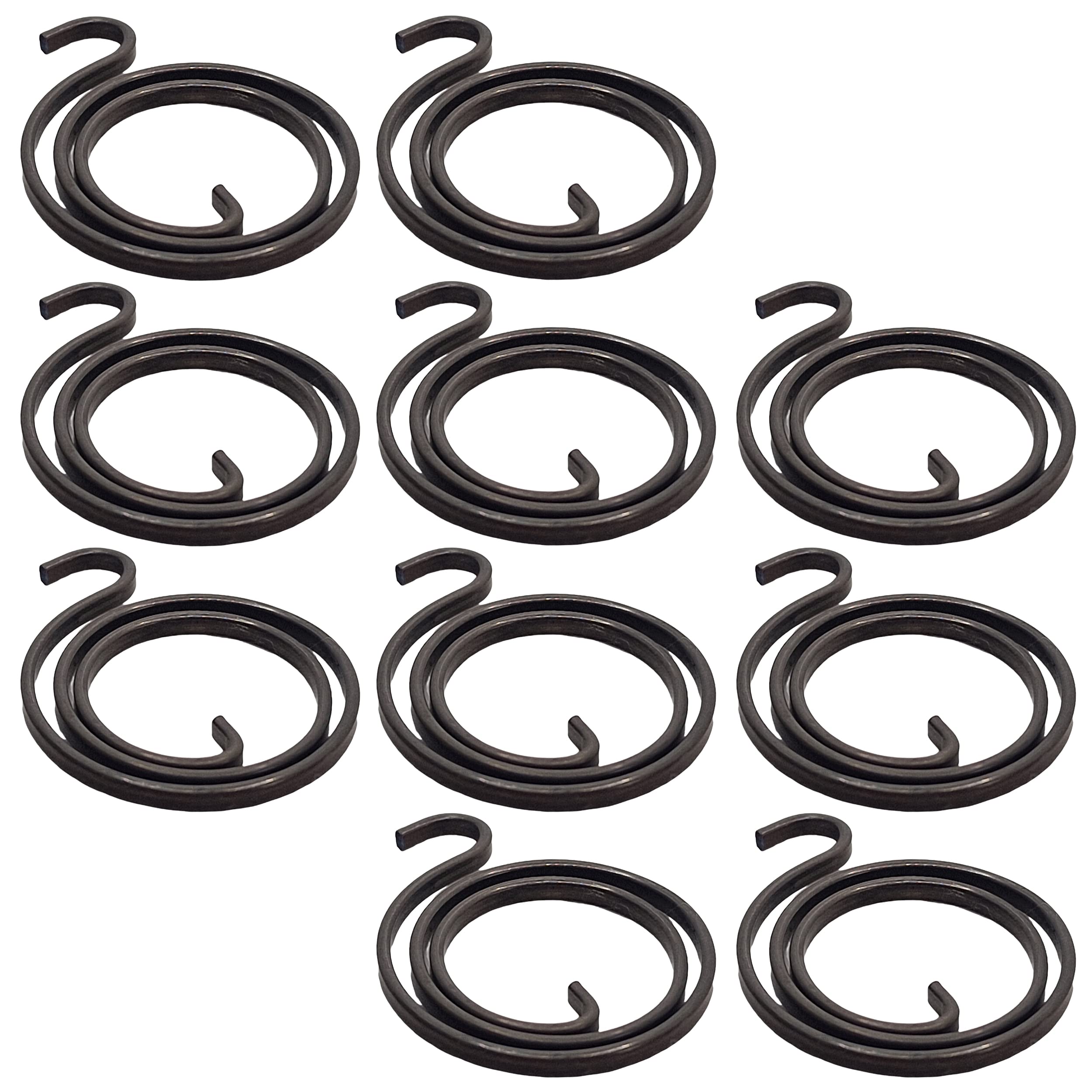 2.5 Turns Door Handle Spring Replacement Parts, 2mm Thick, Metal Construction for Hardware Repair (10 Springs)