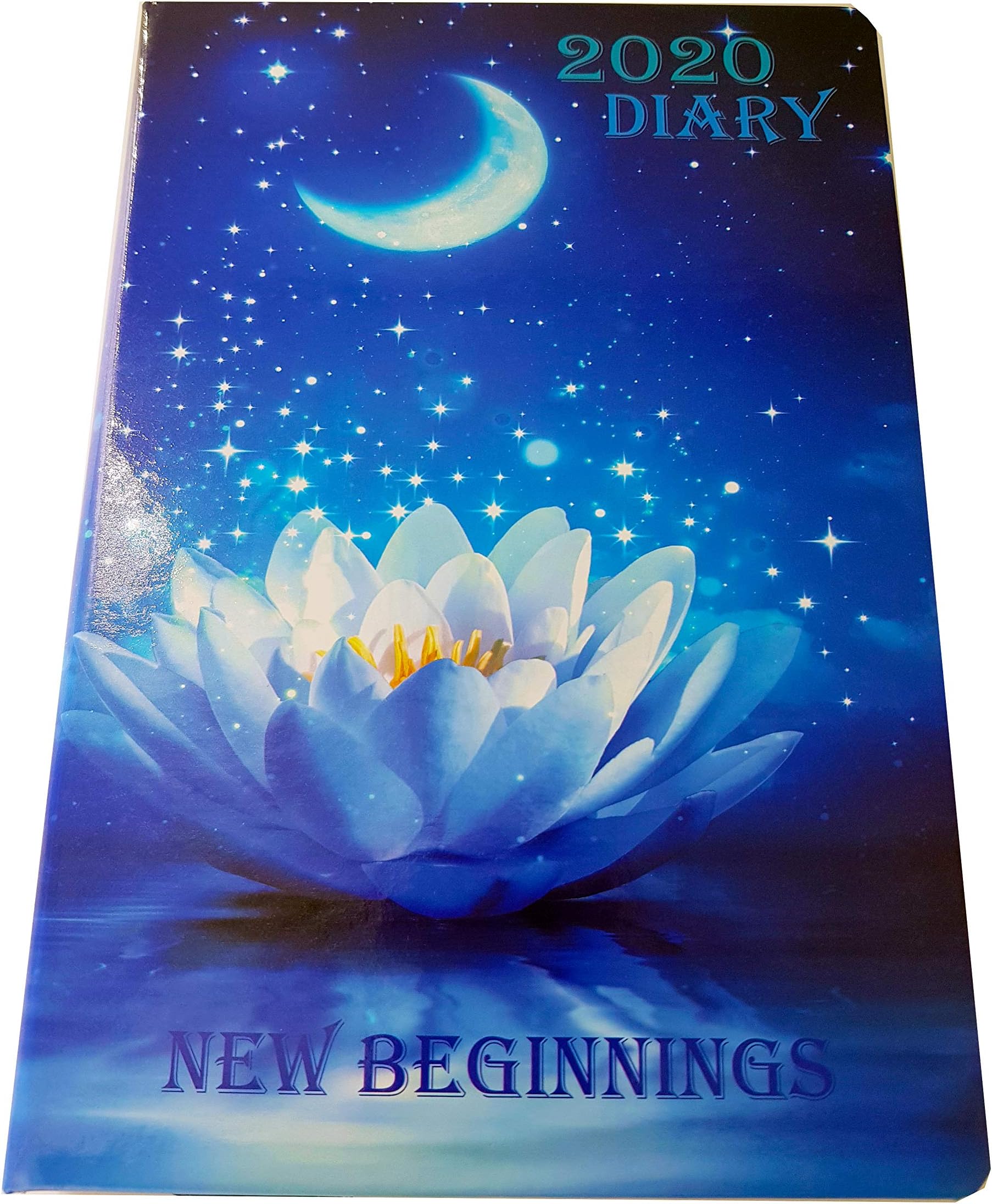 EJRange 2020 Diary Day A Page A5 Diary Planner Organiser Notebook, Gloss Cover, Ribbon, Space for Notes, Contacts, Appointments, Addresses, Calendar (New Moon)