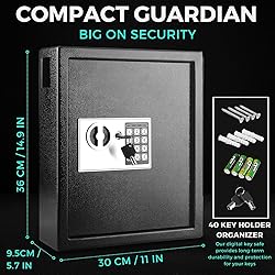Flexzion Key Cabinet Key Lock Box Wall Mount with