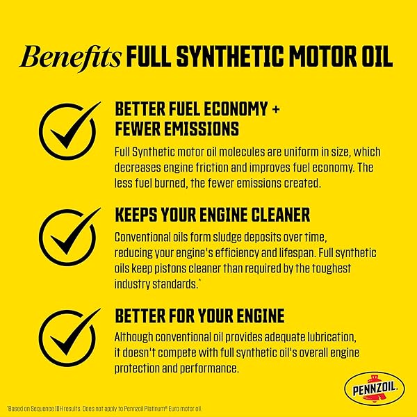 PENNZOIL ULTRA PLATINUM FULL SYNTHETIC 0W-20 MOTOR OIL, 5 QUART