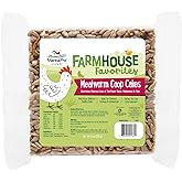 Manna Pro Coop Cakes Chicken Treats, Dried Mealworms &amp; Sunflower, 3 Cakes | Sunflower &amp; Mealworm Treat Cakes, Mixed Flock Snack, Encourages Pecking &amp; Foraging, For Chickens &amp; Poultry