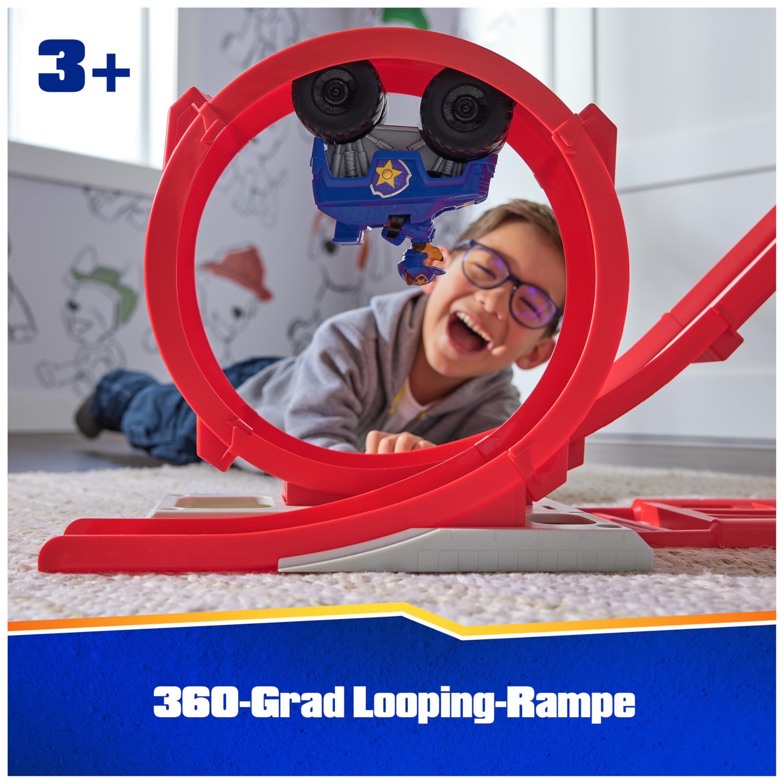 PAW Patrol: Rescue Wheels Super Loop Tower HQ, with Light, Sound, Vehicle Launcher, Chase Action Figure & Toy Truck, Kids Toys for Boys & Girls Age 3+