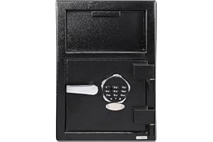 KOKEBREN 2.5 Cu.Ft Heavy Duty Drop Safe with Drop Slot for Business, Depository Safe for Money with Drop Slot, 20" x 15.7"x 13.8", Office Safe for Money and Mail, Black