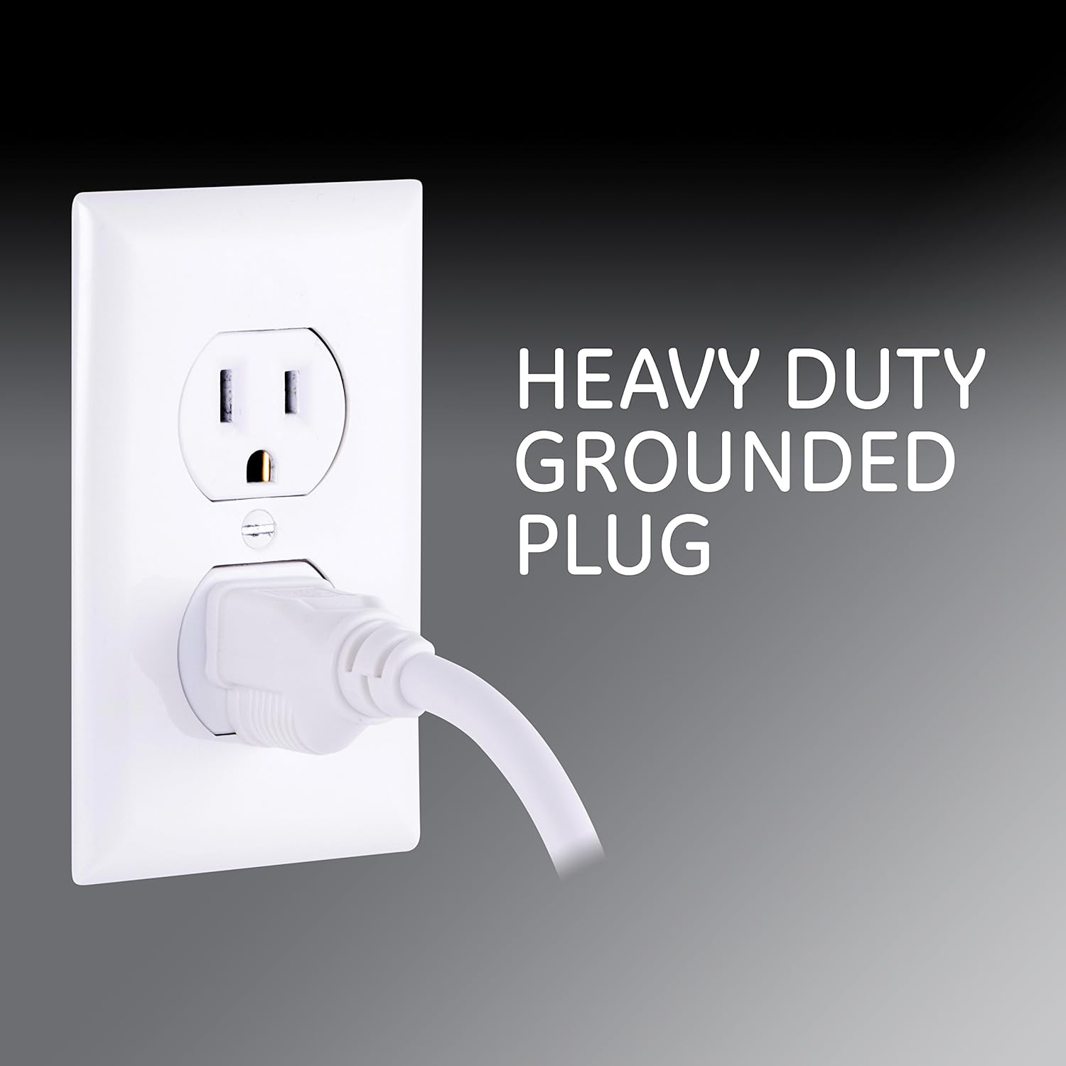 GE 6 Outlet Power Strip, 8 Ft Long Extension Cord, Grounded Outlets, UL Listed, White, 14832: Home Improvement