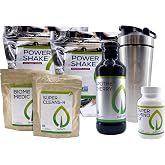 Purium Cleansing + Fitness Bundle - Includes Power Shake (Apple Berry), Apothe-Cherry, Super Amino 23, Super CleansR, Biome Medic, &amp; Blender Bottle