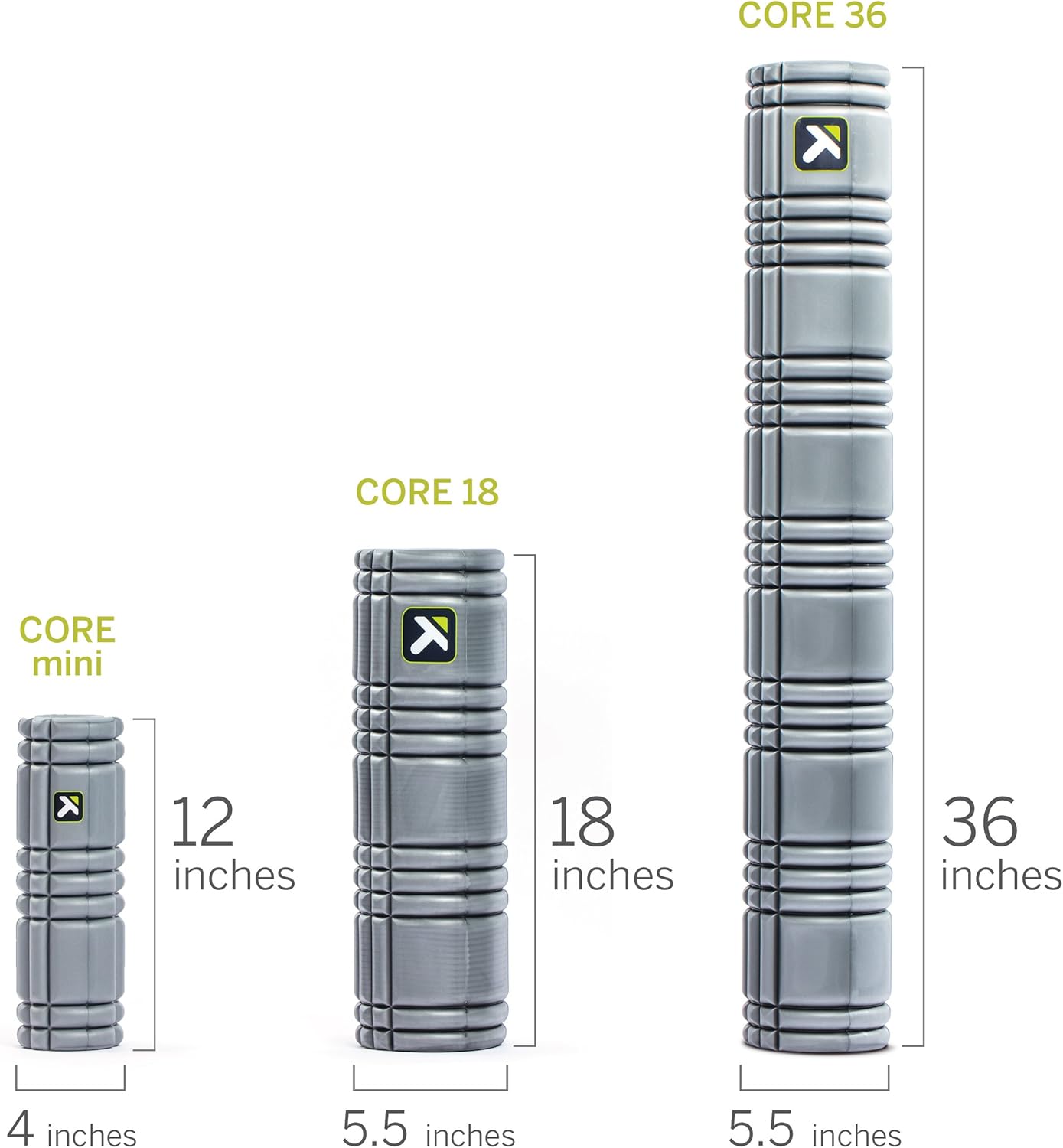 TriggerPoint CORE Multi-Density Solid Foam Roller with Free Online Instructional Videos (12-inch) : Sports & Outdoors