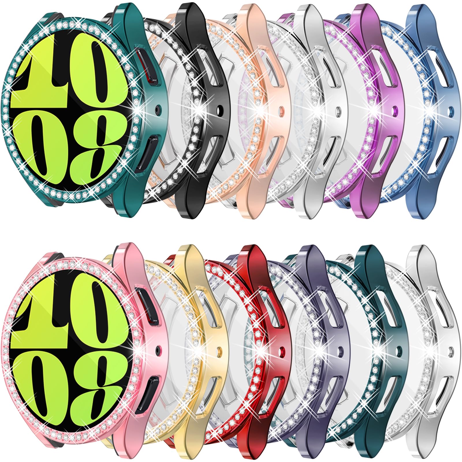 Photo 1 of [12Pack] RICHONE Bling Case for Samsung Galaxy Watch 6 Screen Protector 44mm, HD Screen Flim Glitter Crystal Bumper Face Covers Watch Accessories for Women(Samsung Watch 6 44 mm, SM-R940)