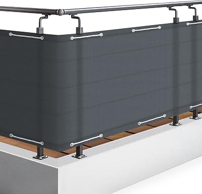 Sol Royal PES Balcony Screen 90x500cm Anthracite Waterproof Privacy Netting