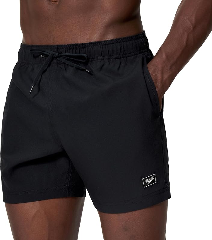 Classic Logo Volley 16" Costume a Pantaloncino per Uomo, Nero, L