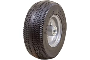 MARATHON INDUSTRIES Marathon 2.80/2.50-4" Flat Free Hand Truck / Utility Cart Tire on Wheel, 3"Centered Hub, 3/4" Bearings