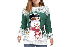 ZEFOTIM Christmas Sweatshirts For Women Long Sleeve Crewneck Funny Cute Xmas Reindeer Snowman Wine Glass Shirts