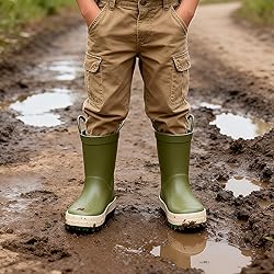 LANCDON Toddler Rain Boots for Boys and Girls