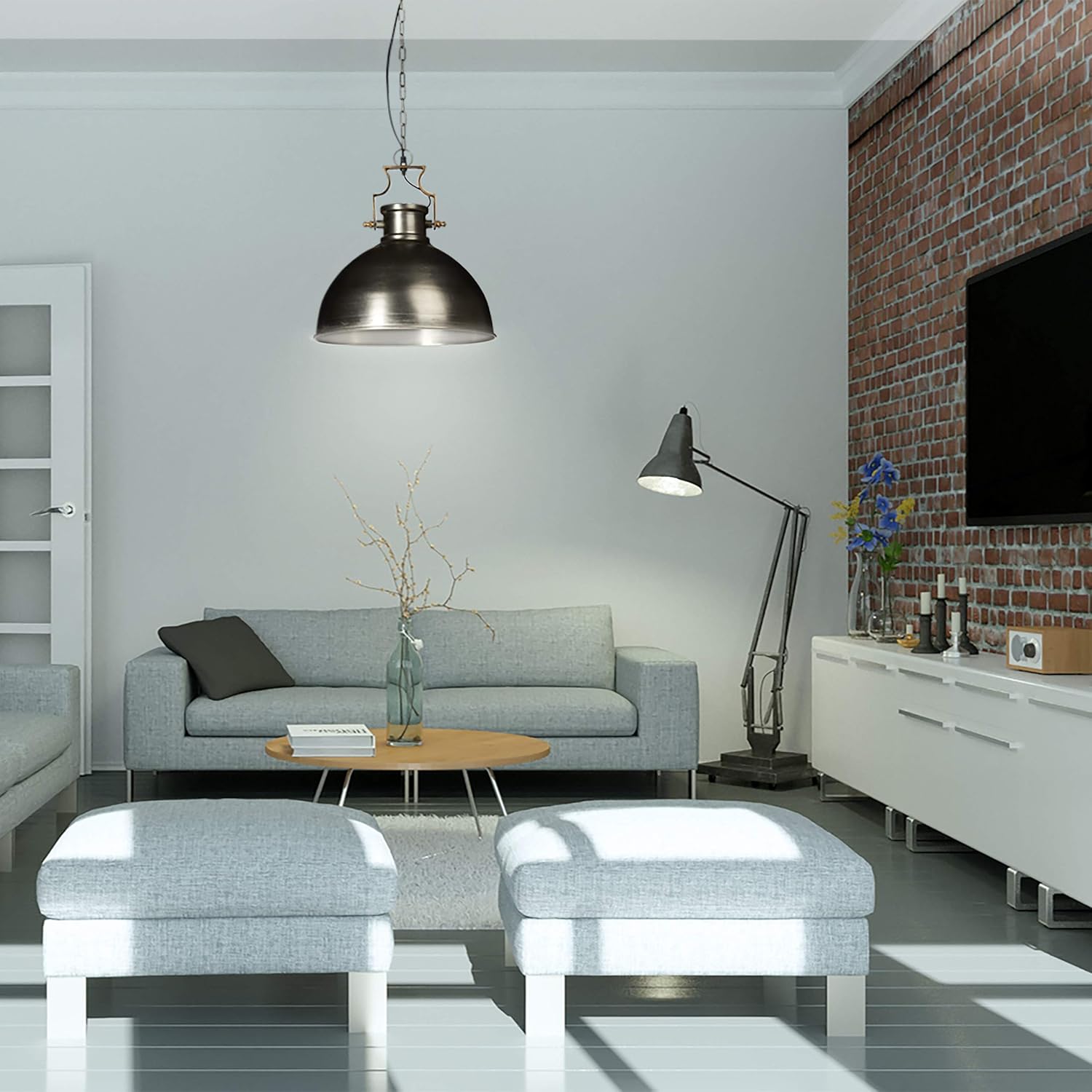Relaxdays Industrial Matt Large Hanging - Image 3