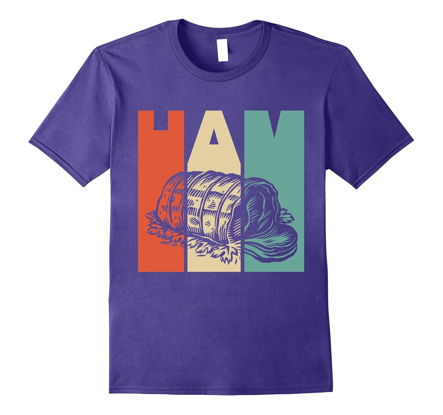 Vintage Style Ham Silhouette T-Shirt-Rose