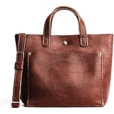 Portland Leather Goods Mini Snap Crossbody Tote Bag for Women – Handmade, Snap Closure, Durable & Unlined – Outside Pocket | Snap, Handmade, Snap Closure, Durable, Unlined, Outside Pocket