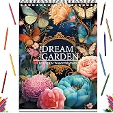 Coloring Books for Adults, Spiral Bound Adult Coloring Book for Women | 30 Single-Sided Pages On Thick Paper Help Prevent Bleed-Through, A Relaxation And Stress Relief Gift For Women