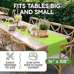 Lime Green Scallop Table Runner