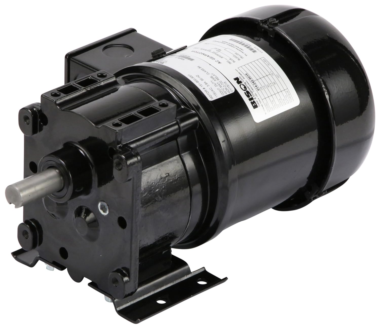 Bison 0142429058 Gear Motor, IP44, 1/6 hp, 581 Ratio, 31 RPM, 115