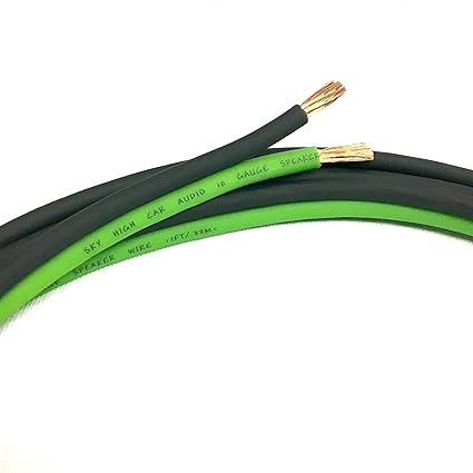 Amazon Com 25 Feet True 10 Gauge Awg Ofc Speaker Wire Green Black Car Home Audio Home Audio Theater