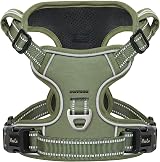 HEELE Dog Harness Small Medium No Pull Padded Reflective with Handle Green XS