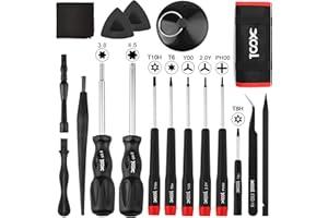 XOOL Nintendo Gamebit Screwdriver Kit, 17 in 1 Triwing Repair Tool Set for Switch, Joy-Con, Game Boy, NES SNES Wii DS GBA, 3.8mm 4.5mm Bit, Xbox PS Console