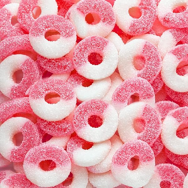 FRUIDLES WATERMELON GUMMI RINGS CANDY, ASSORTED FRUIT FLAVORS GUMMIES, ALLERGY FRIENDLY, NON-GMO, NO ARTIFICIAL SWEETENERS GUMMY (1 POUND)