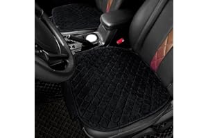 surpassme 2 Comfortable Car Seat Covers Universal Front Seat Coves for Car Accessories with Storage Pockets, Padded Car Inter