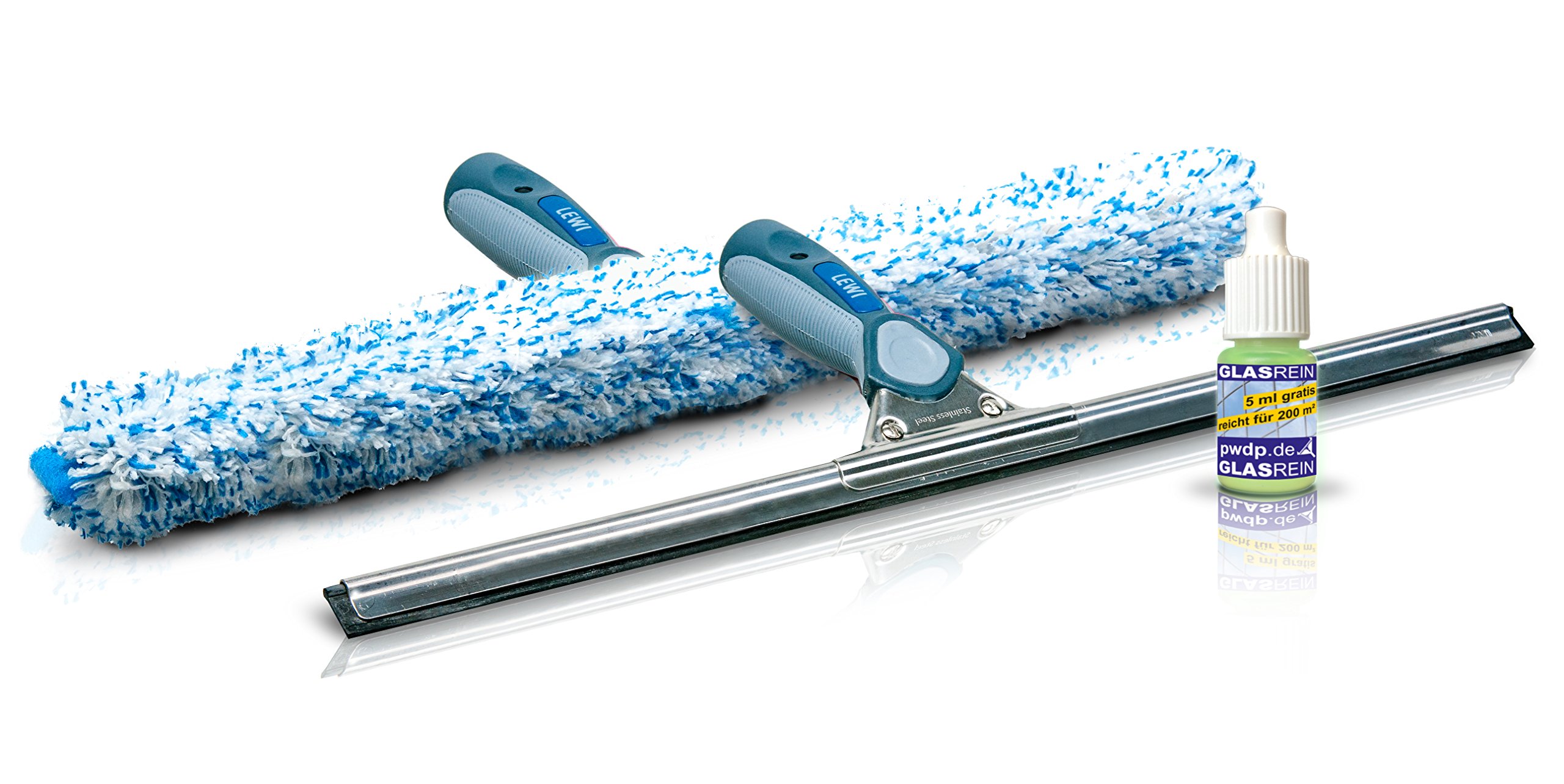 Professional Window Wiper Squeegee and Window 45 cm Wide | Sample Set of Professional Glass Cleaner