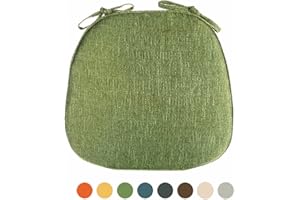 Chair Pads for Dining Chairs Set of 4 with Ties, Seat Cushions for Kitchen Chairs Farmhouse, Dining Room Chair Cushions Non S