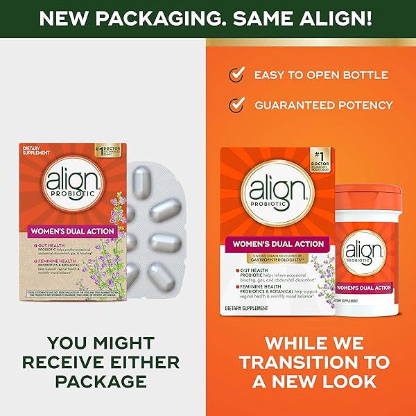 ALIGN PROBIOTIC, WOMENS DUAL ACTION, VAGINAL PROBIOTICS FOR WOMEN, WOMENS PROBIOTIC FOR VAGINAL HEALTH SUPPORT, WITH PROBIOTICS FOR DIGESTIVE HEALTH, 28 PROBIOTIC CAPSULES