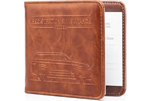 CANOPUS Car Registration and Insurance Holder, Magnetic Closure, Embossed Card Document Holder, Vehicle Glove Box Organizer, Wallet for Auto, SUV, Motorcycle, Truck, Waterproof, SUV Model