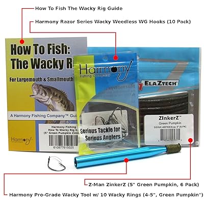 Buy Harmony Fishing Company Wacky Rig Kit Z Man Zinkerz 6pk Wacky Weedless Hooks 10pk Wacky Tool W 10 Wacky Rings How To Fish The Wacky Worm Guide Green