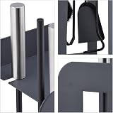 Relaxdays 5 Piece Fireplace Tool Set Steel Stand Tongs Shovel Poker Ash Broom view 8