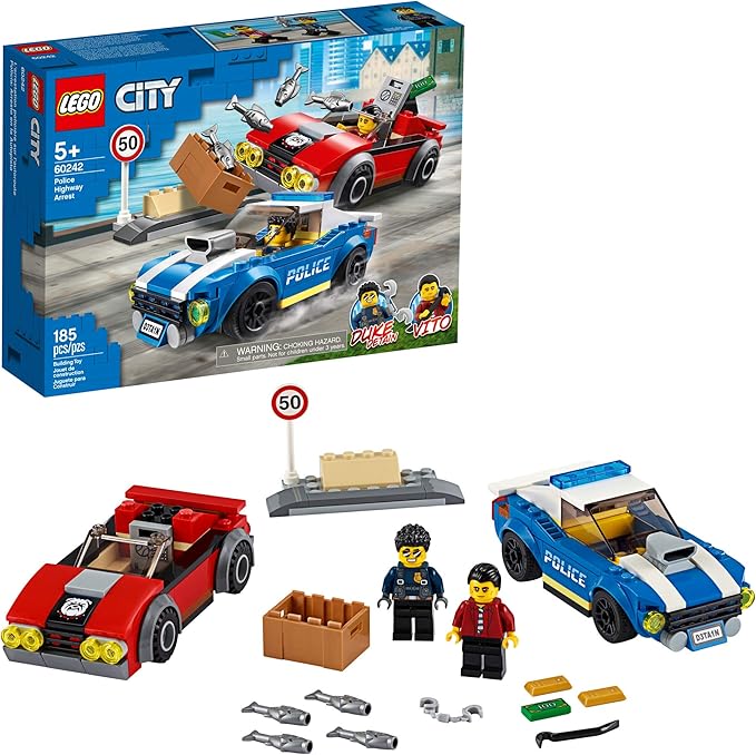 Amazon.com: LEGO City Police Highway Arrest 60242 Juguete de policía, divertido juego de construcción para niños, nuevo 2020 (185 piezas): Toys \u0026 Games