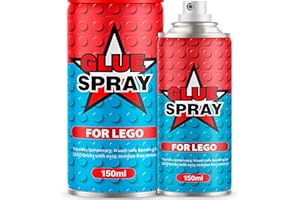 SHUNNIUB Glue Spray for Lego, Dry Fast Without Leaving Sticky, Hold Still Togehter and Never Fall Apart, Won't Break or Loose Pieces in The Future, Temporary for Safe Transport & Display, 5.1 oz