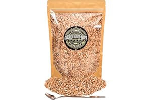 G & J'S FINEST Cherry Wood Chips for Cocktail Smoker; Smoked Whiskey/Bourbon/Old Fashioned Drinks - Extra Fine Sawdust Shavings for Cocktail Smoking Guns, Smoke Box, BBQ - 5oz Gift Bag & Spoon By G&J's Finest
