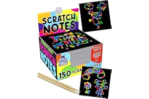 PURPLE LADYBUG 150 Rainbow Scratch Art, Gifts for Kids Crafts for Kids Ages 4-12 Years Old Tween & Teen Girl Gifts for 6 7 8 