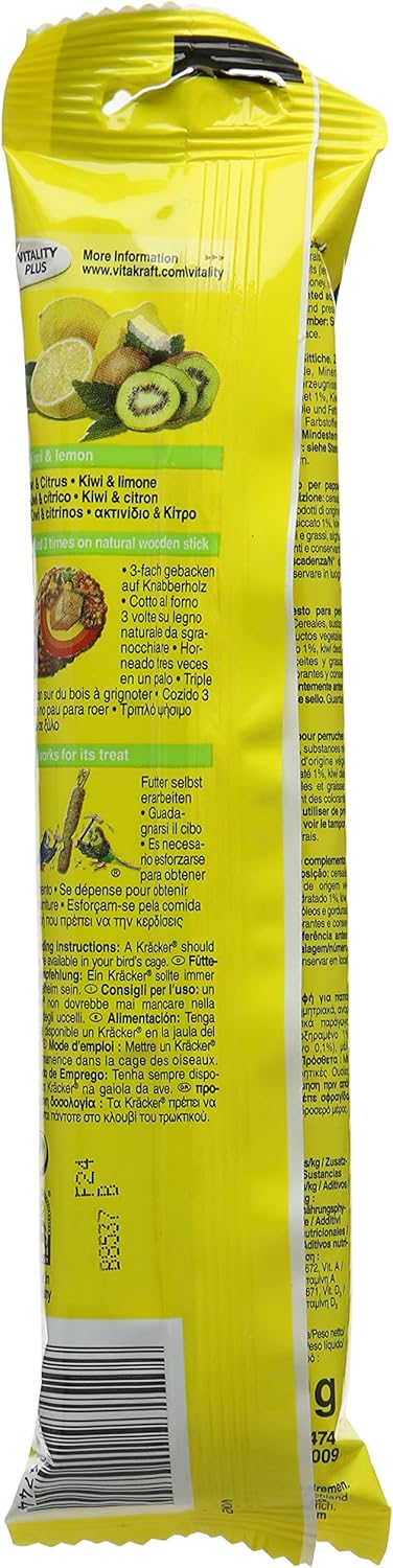 Vitakraft Budgie Kracker Bird Food Kiwi-Citrus, Pack of 7, 60 g (Pack of 7) - Image 3