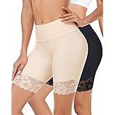Blueinn Slip Shorts for Under Dresses and Skirts Mesh Women Anti Chafing Underwear High Waisted Panties Lace Under Shorts