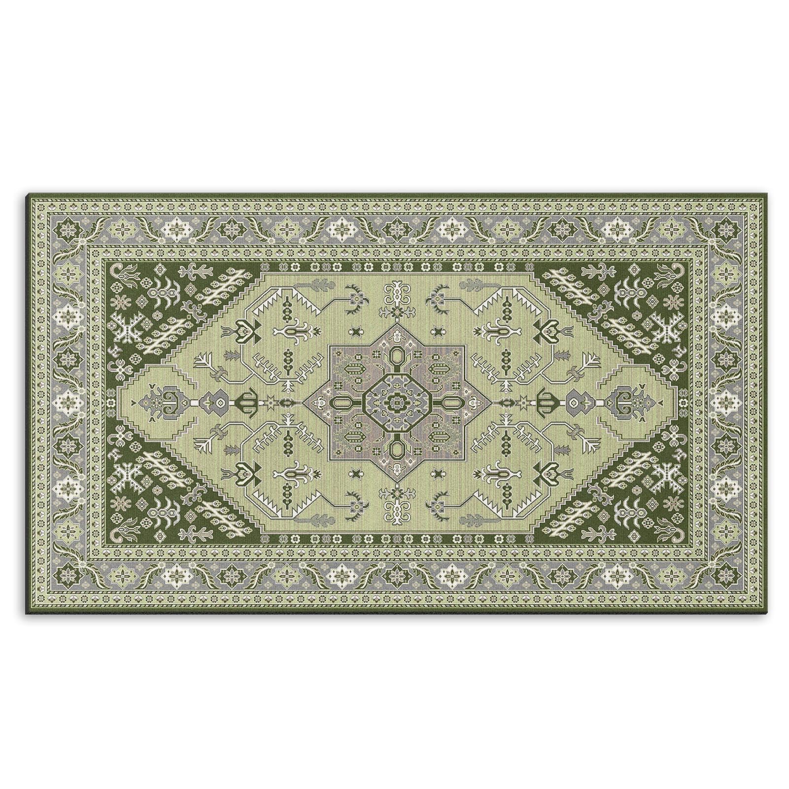 Photo 1 of Arttown Vintage Door Mat, 17 x 30 Inch Olive Green Welcome Doormat Decorative Home Floor Mat, Non Slip Rubber Back and Strong Water Absorption for Outdoor Indoor Entrance Decor