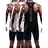 NELEUS Men's 3 Pack Dry Fit Y-Back Muscle Tank Workout Gym Shirt