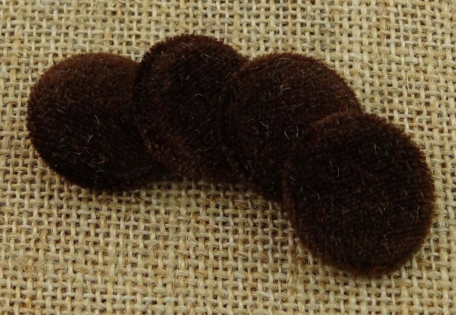 Knitwit 12 Pieces Solid 2 Holes Sewing Velvet Fabric Cloth Covered Scrapbooking Craft Buttons