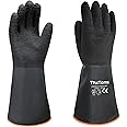 ThxToms Heavy Duty Rubber Gloves, Versatile Latex Chemical Resistant Gloves, Upgraded with Anti-Slip Design, Soft and Thick, 