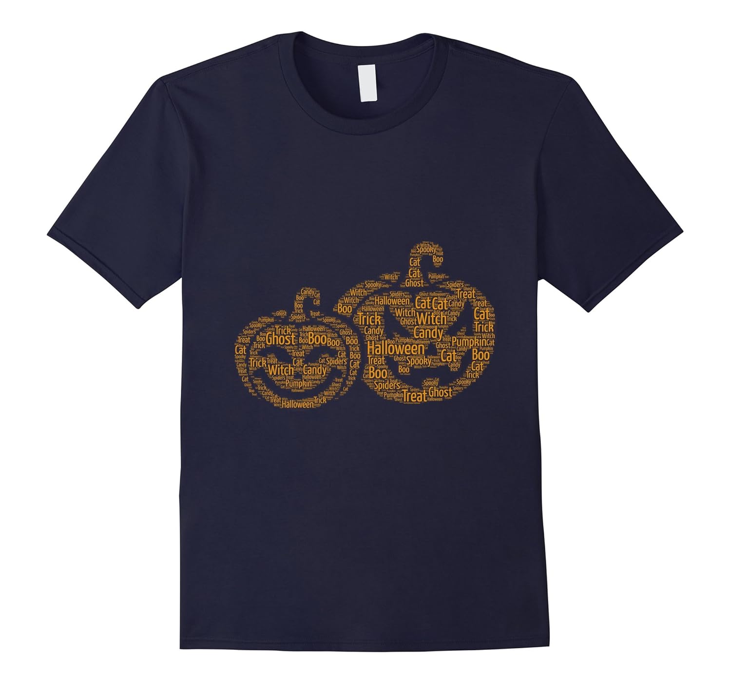 Halloween Pumpkin T-Shirt | Word Art Jack-o-lantern-ANZ