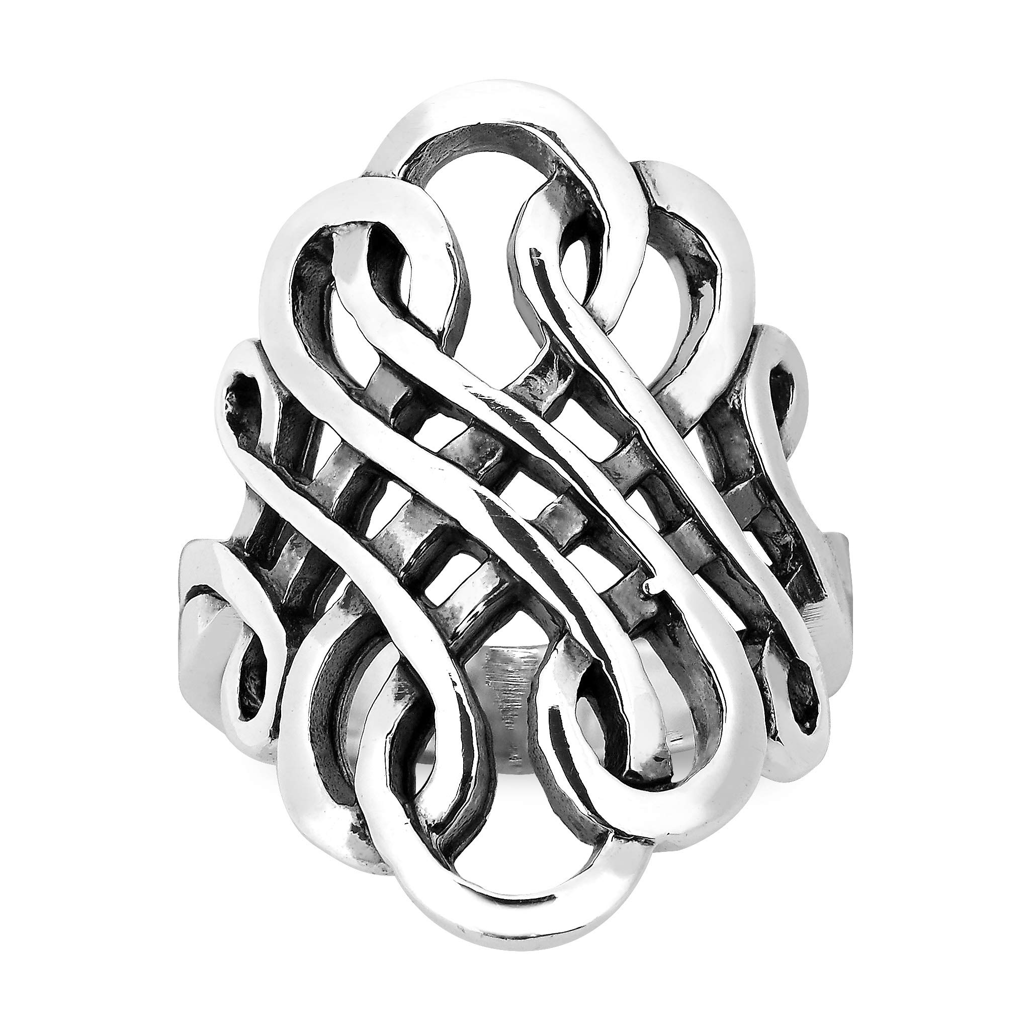 Forever Interconnected Infinity Knot .925 Sterling Silver Ring (8)