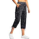 Soothfeel Women's Cargo Capris Pants with 6 Pockets Lightweight Quick Dry Travel Hiking Summer Pants for Women Casual